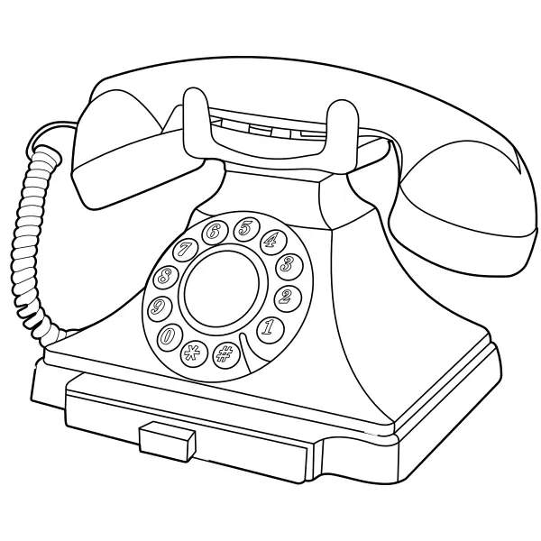 Teléfono antiguo | Dibujos para colorear online para niños