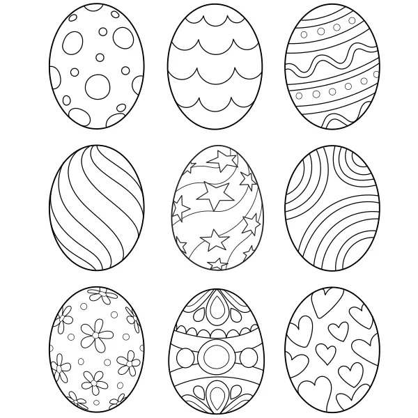 Recogida de huevos de Pascua | Dibujos para colorear online para niños