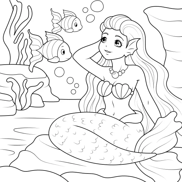 Sirena | Dibujos para colorear online para niños