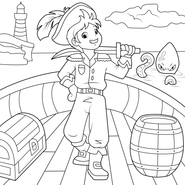 Capitán del barco | Dibujos para colorear online para niños
