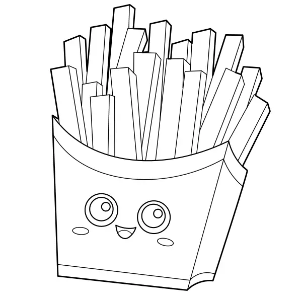 Patatas fritas | Dibujos para colorear online para niños