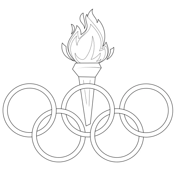 Los anillos olímpicos | Dibujos para colorear online para niños