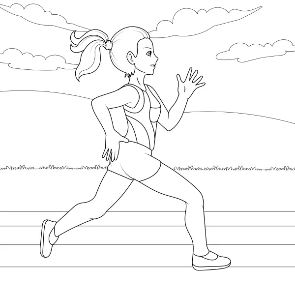 Corredora | Dibujos para colorear online para niños