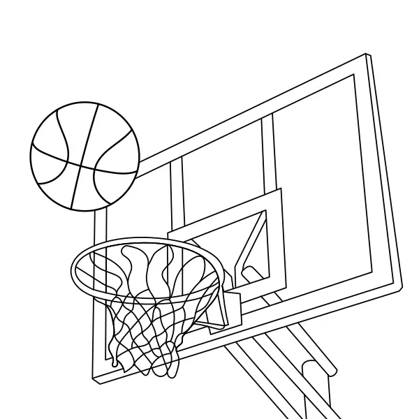 Canasta de baloncesto | Dibujos para colorear online para niños