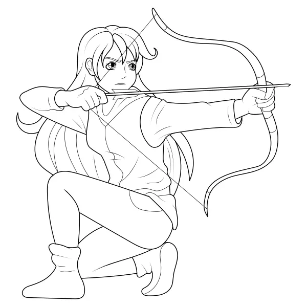 Arquera | Dibujos para colorear online para niños