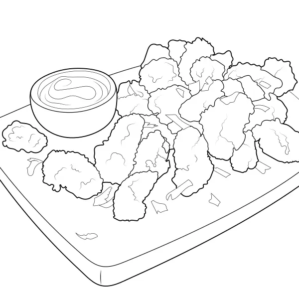 Nuggets de pollo | Dibujos para colorear online para niños