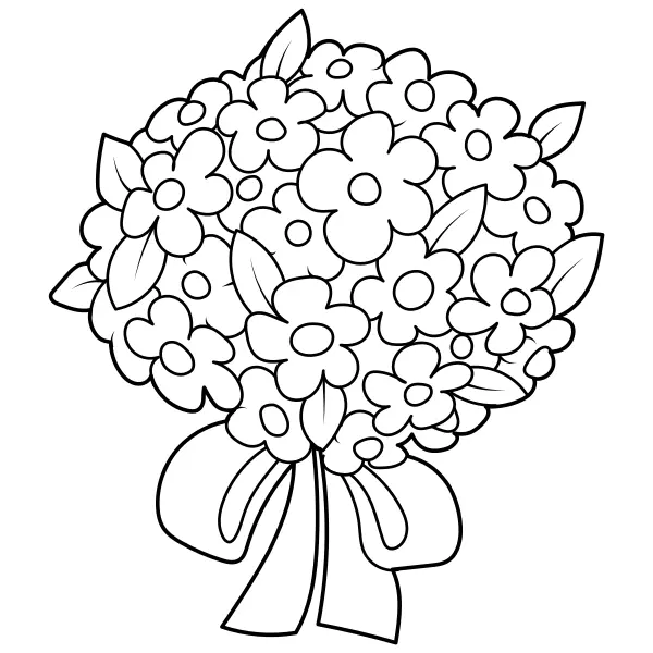 Ramo de novia | Dibujos para colorear online para niños