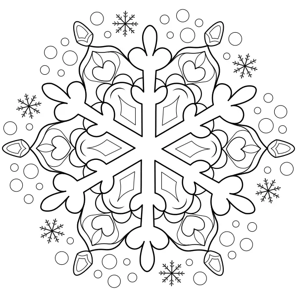Mandala de invierno | Dibujos para colorear online para niños