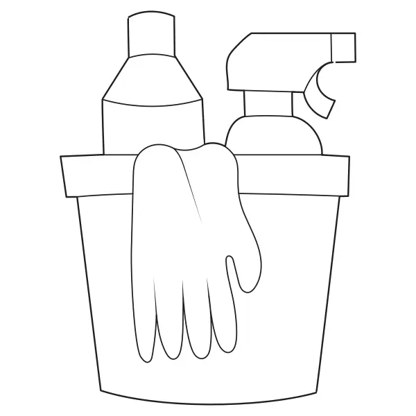 Productos de limpieza | Dibujos para colorear online para niños