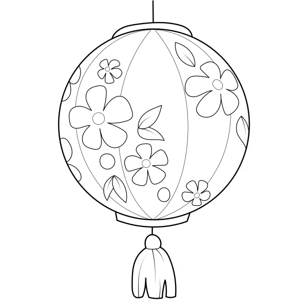 Farolillo redondo | Dibujos para colorear online para niños