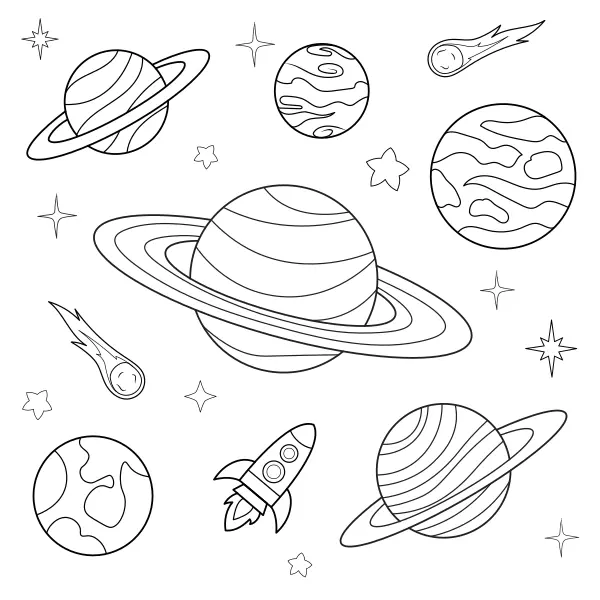 El universo | Dibujos para colorear online para niños