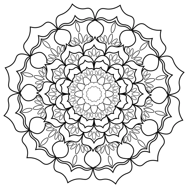 Mandala – flor | Dibujos para colorear online para niños