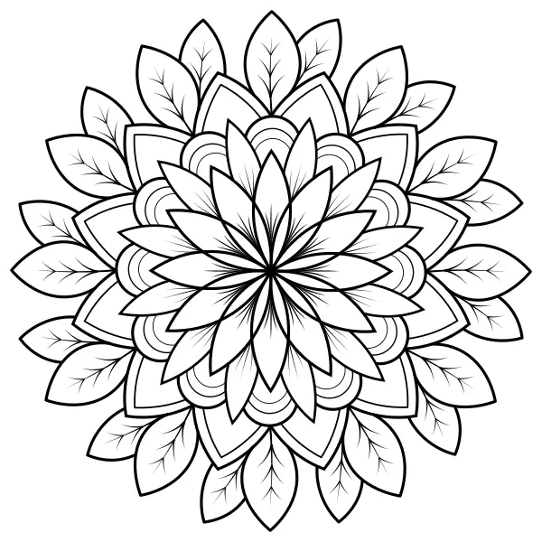 Mandala – flor | Dibujos para colorear online para niños