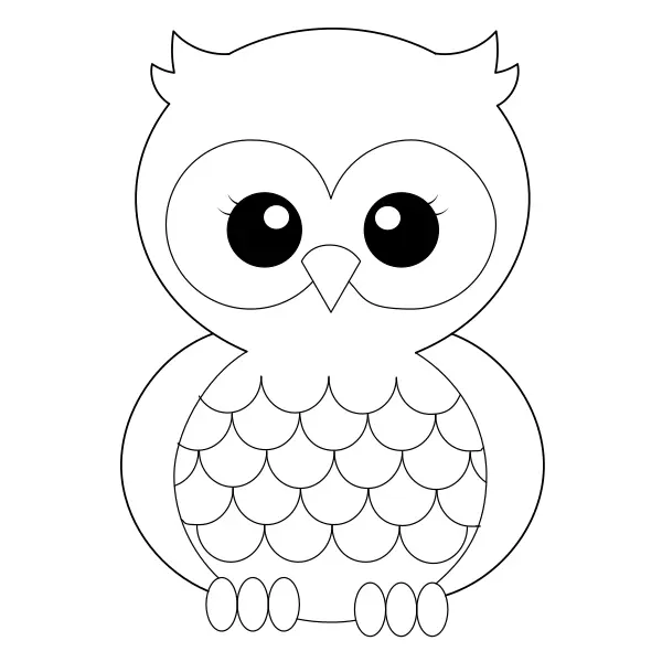 Búho | Dibujos para colorear online para niños