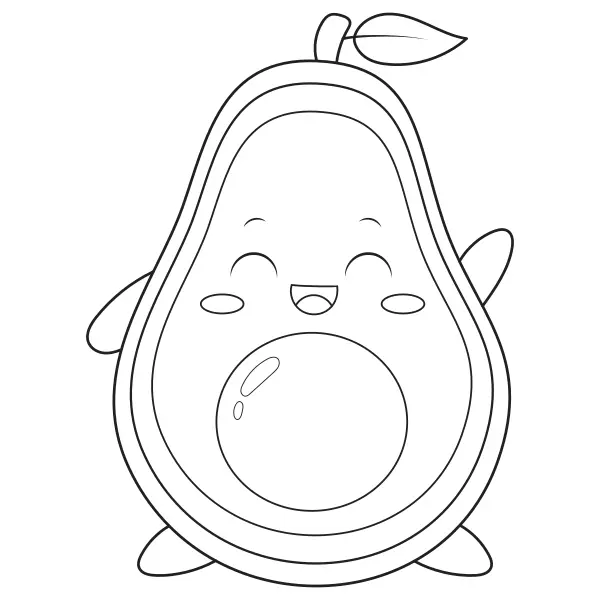 Aguacate | Dibujos para colorear online para niños