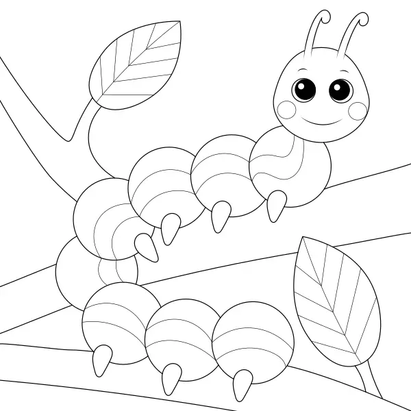 Oruga | Dibujos para colorear online para niños