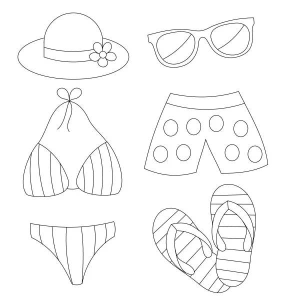 Bañadores | Dibujos para colorear online para niños