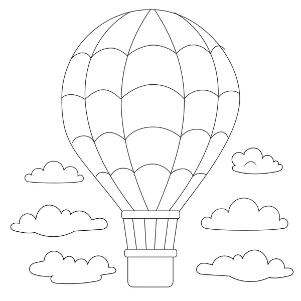 Globo aerostático | Dibujos para colorear online para niños