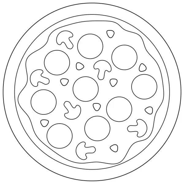 Pizza | Dibujos para colorear online para niños