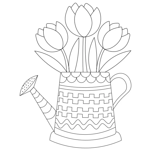 Jarrón con flores | Dibujos para colorear online para niños