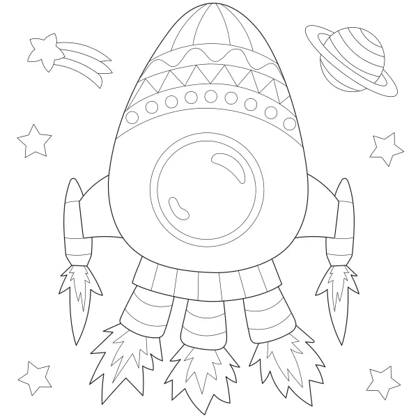 Nave espacial | Dibujos para colorear online para niños