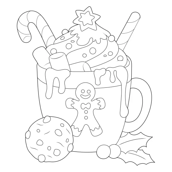 Copa de dulces | Dibujos para colorear online para niños