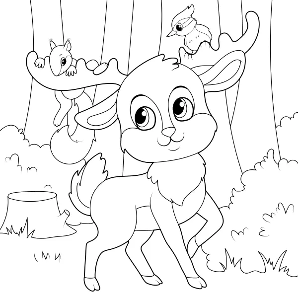 Animales del bosque | Dibujos para colorear online para niños