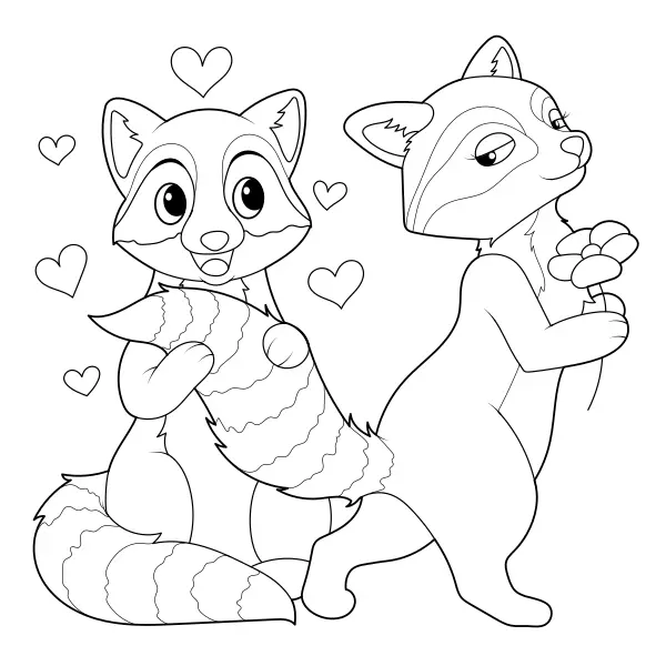 Los ositos enamorados | Dibujos para colorear online para niños