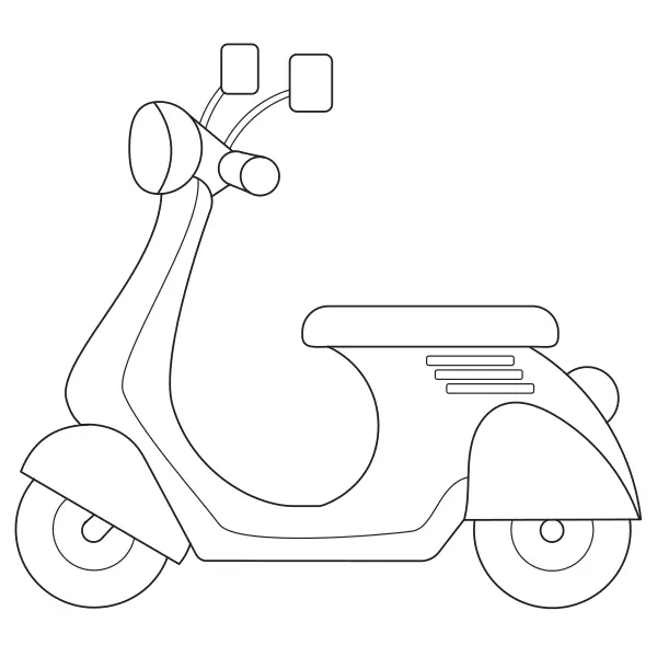 Scooter | Dibujos para colorear online para niños