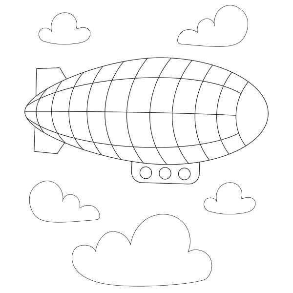 Dirigible | Dibujos para colorear online para niños