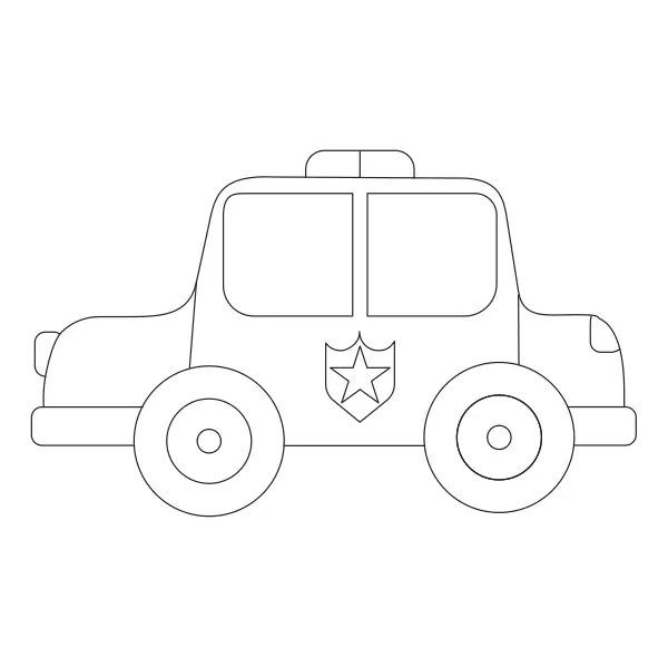 Coche de policía | Dibujos para colorear online para niños