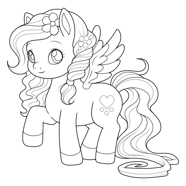 Pegaso | Dibujos para colorear online para niños
