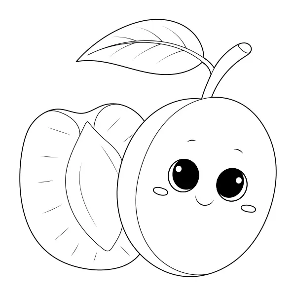 Ciruela | Dibujos para colorear online para niños