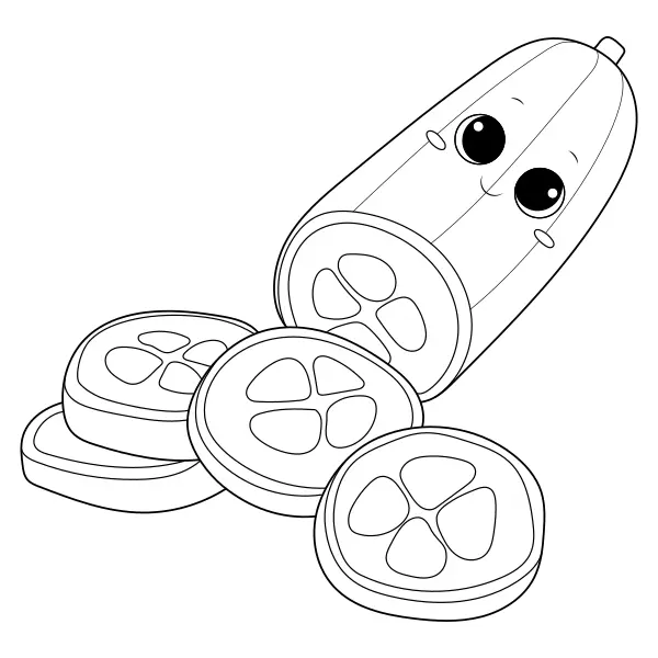 Pepino | Dibujos para colorear online para niños