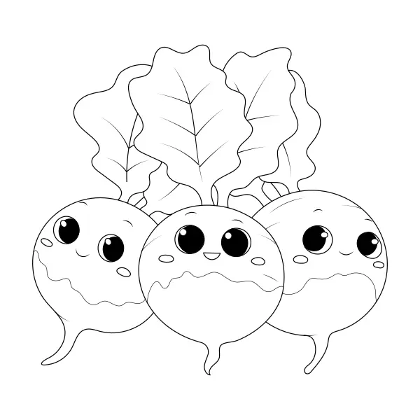 Rábanitos | Dibujos para colorear online para niños
