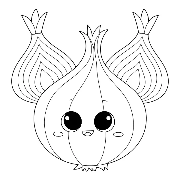 Cebolla | Dibujos para colorear online para niños