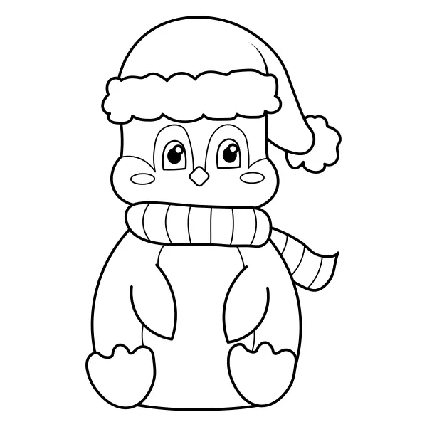 Pingüino sentado | Dibujos para colorear online para niños