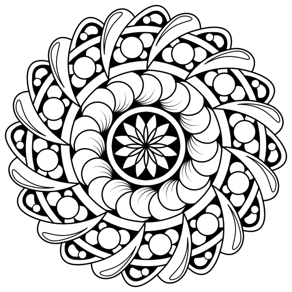 Mandala de garras | Dibujos para colorear online para niños