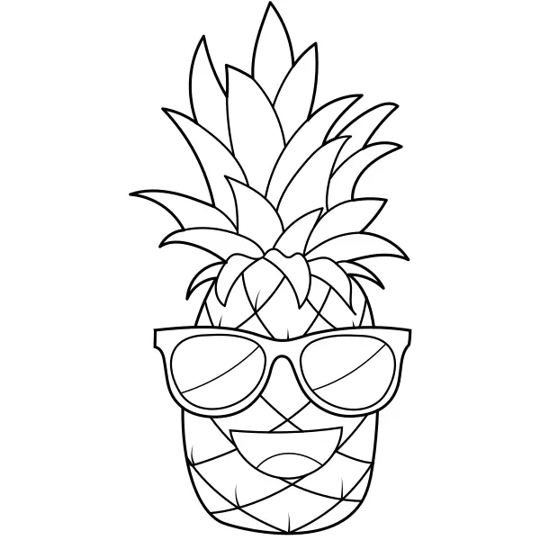 La piña de la suerte | Dibujos para colorear online para niños