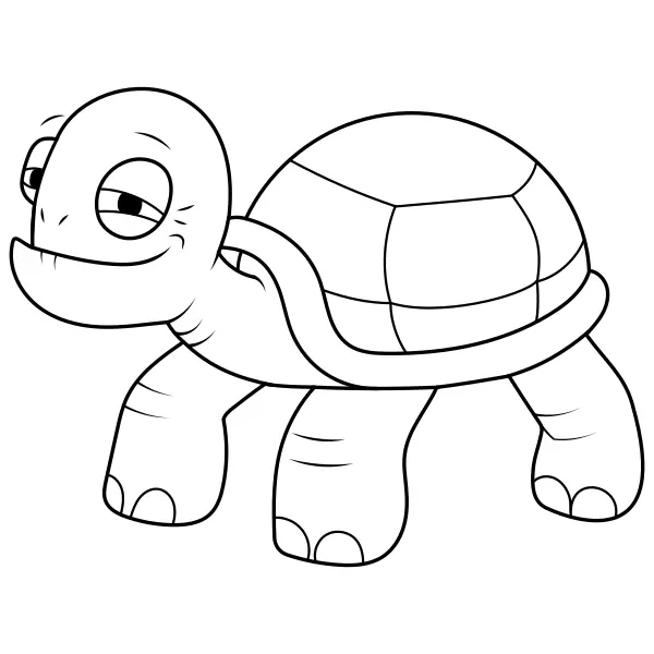 La tortuga vieja | Dibujos para colorear online para niños