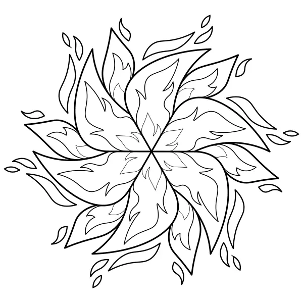 Mandala de fuego | Dibujos para colorear online para niños