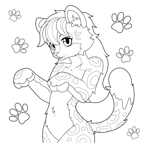 La chica del leopardo | Dibujos para colorear online para niños