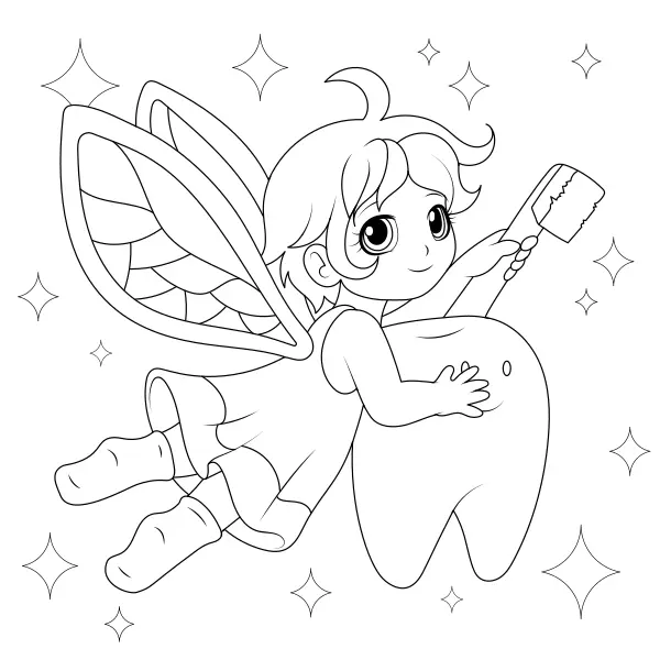 El hada de los dientes | Dibujos para colorear online para niños
