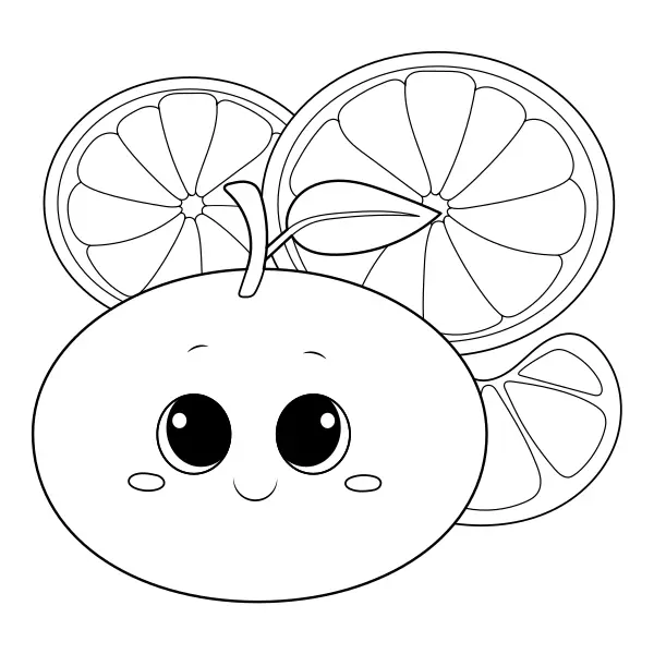 Mandarina | Dibujos para colorear online para niños
