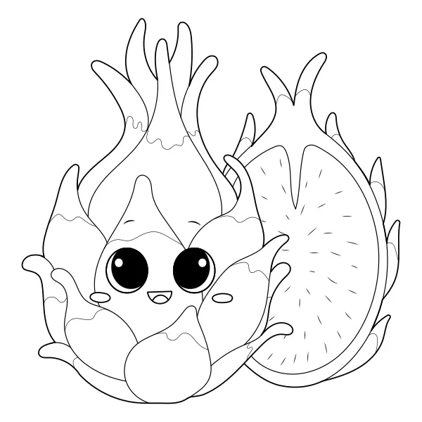 La fruta del dragón | Dibujos para colorear online para niños