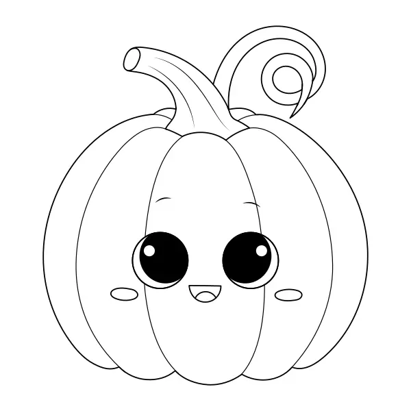 Calabaza sonriente | Dibujos para colorear online para niños