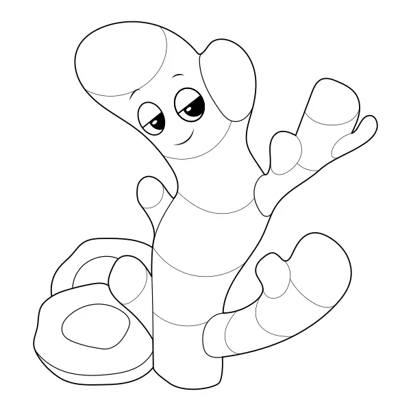 Jengibre | Dibujos para colorear online para niños